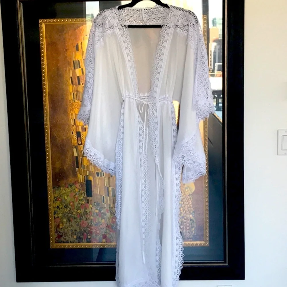 Charlotte Ruiz Angela Tie-Front Kaftan Dress